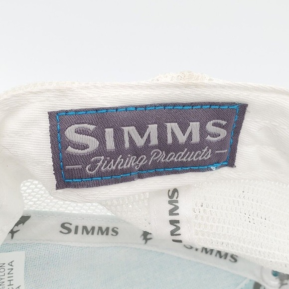 Simms Fishing‎ Products Patch Logo Snapback Adjustable Teal Blue Mesh Hat Cap - Picture 7 of 8
